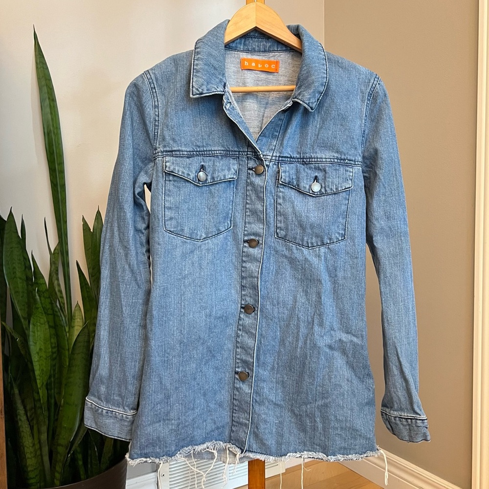 havoc denim button updress - size small